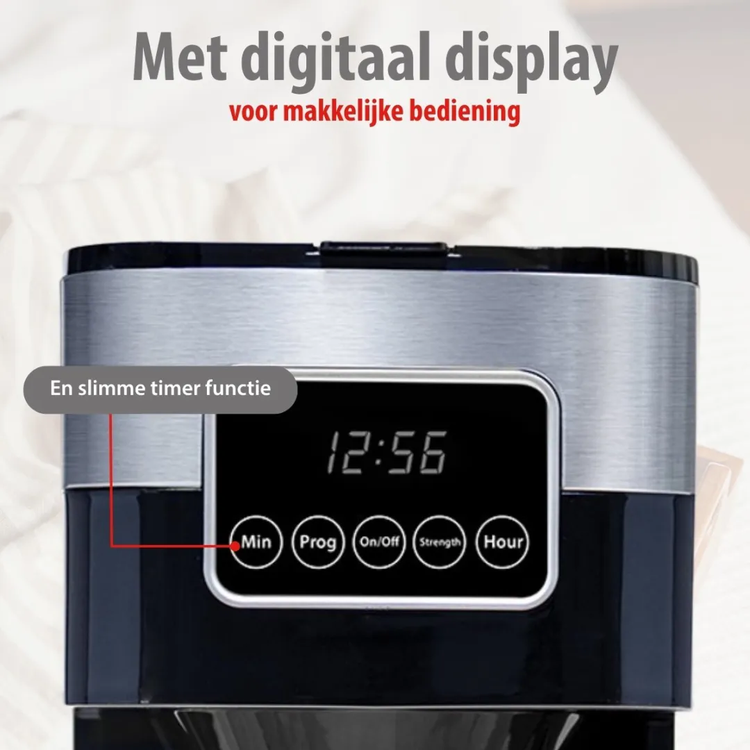 Alpina MEALEL7090/001 Filterkoffiezetapparaat - 12 Kopjes 1.5L - Zwart