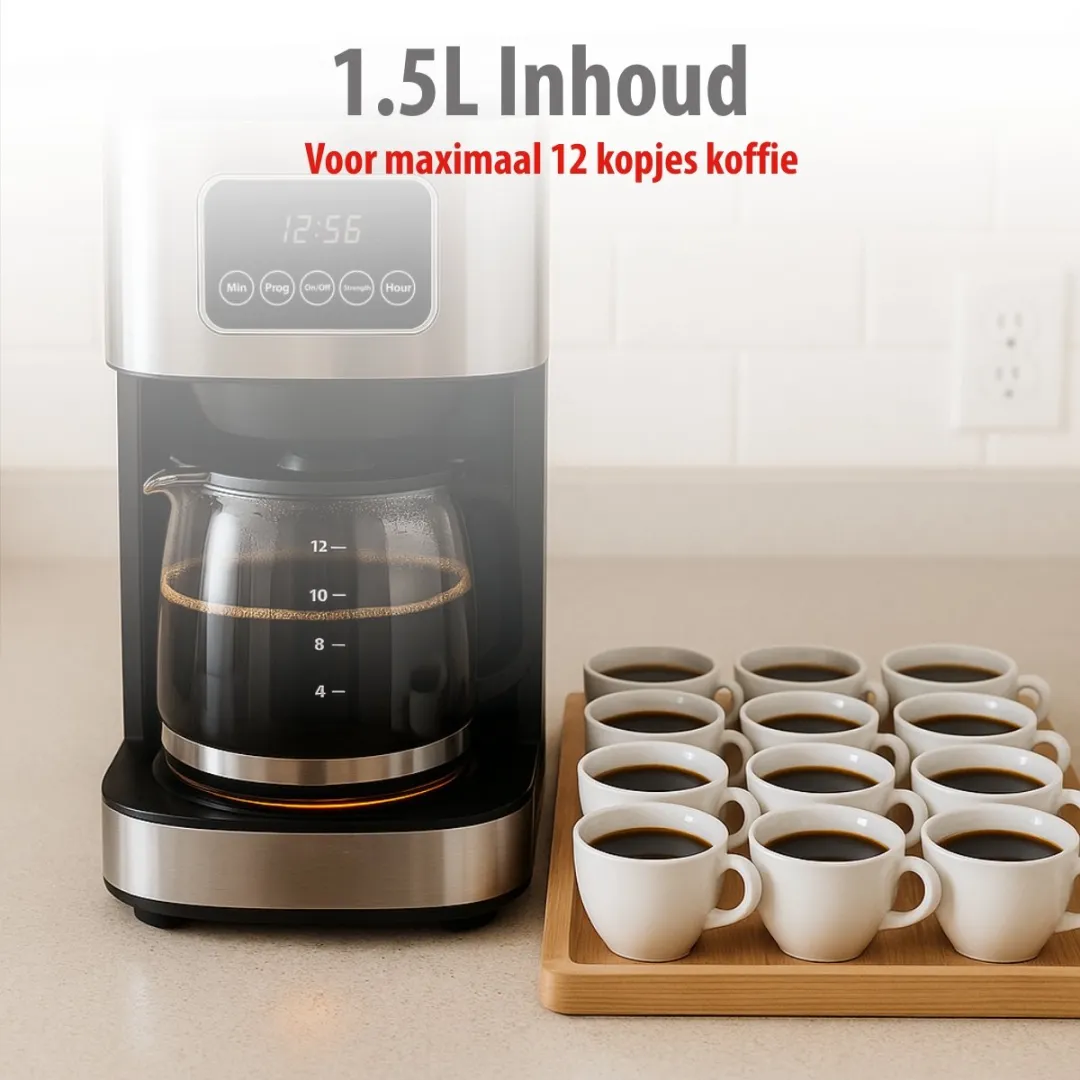 Alpina MEALEL7090/001 Filterkoffiezetapparaat - 12 Kopjes 1.5L - Zwart