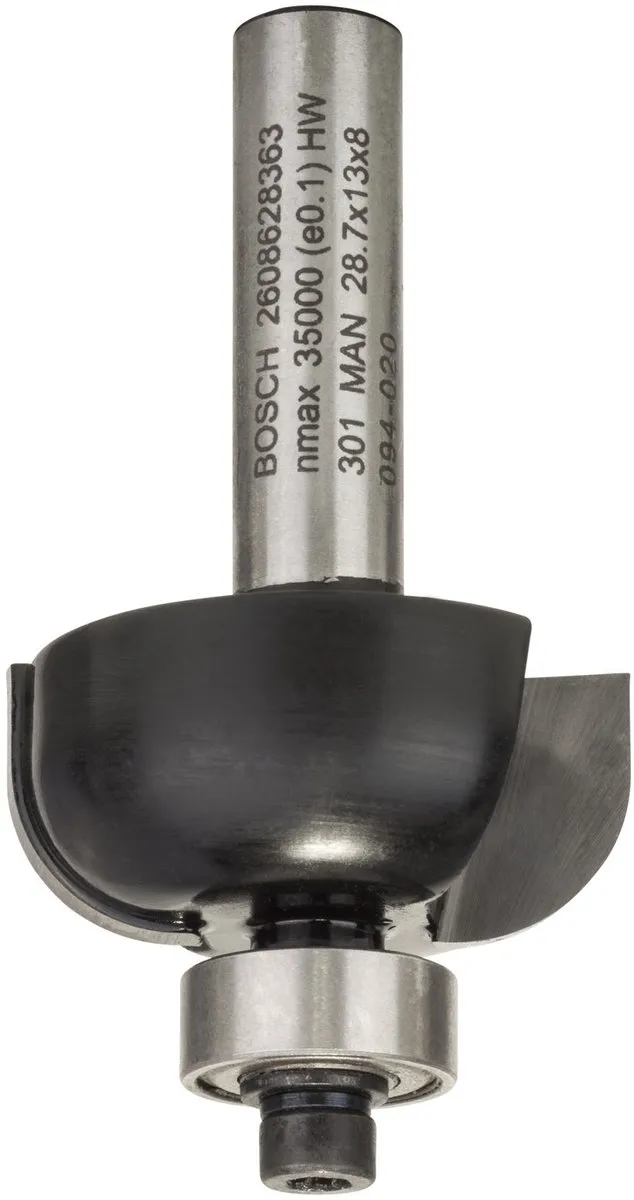 Bosch Halfrondprofielfrezen 8mm R1