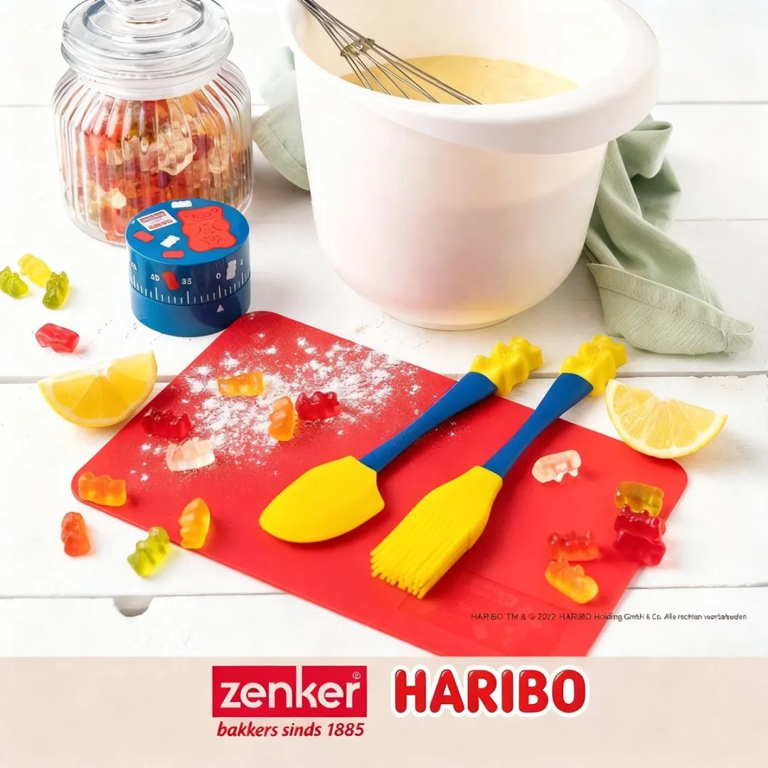 Zenker 46530 Siliconen Spatel - 18x4,2cm - Blauw/Geel