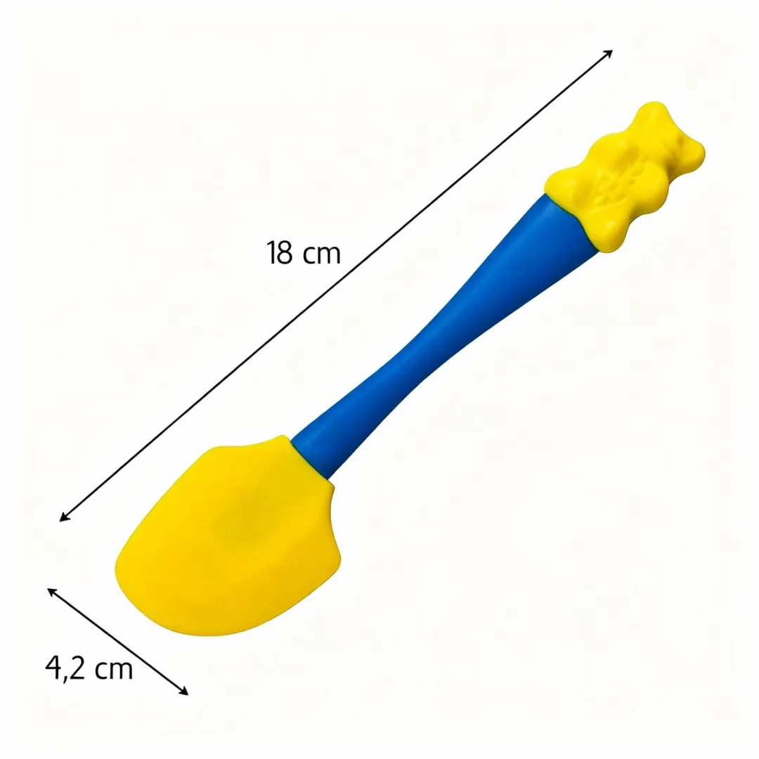 Zenker 46530 Siliconen Spatel - 18x4,2cm - Blauw/Geel