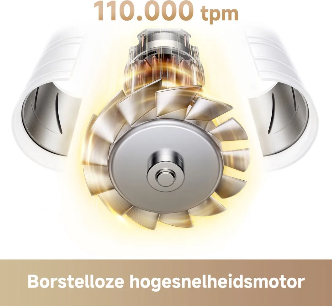Mova Turbo AMF18A Haardroger - 1600W - Wit