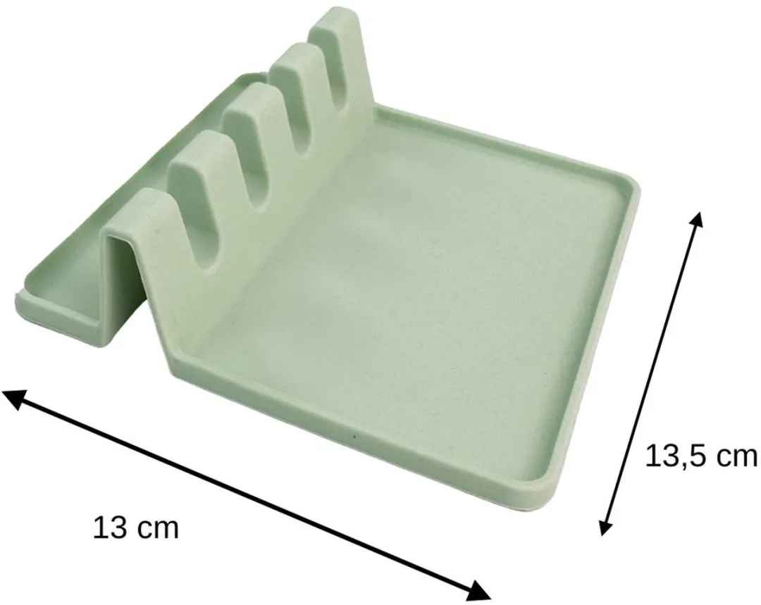 Fackelmann 25515 Spatelhouder - Siliconen - 13,5x13cm - Groen