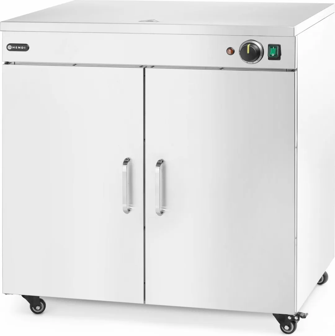 Hendi Dubbele Bordenwarmer 250174 - 800W - Roestvast Staal - Grijs