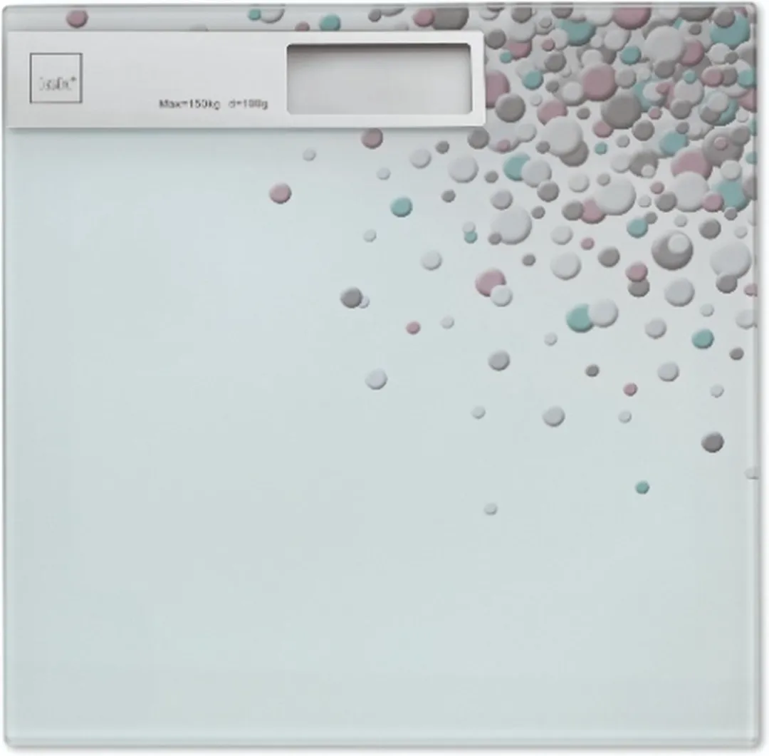 Kela Weegschaal Bubbels Glas 30x30cm - Transparant