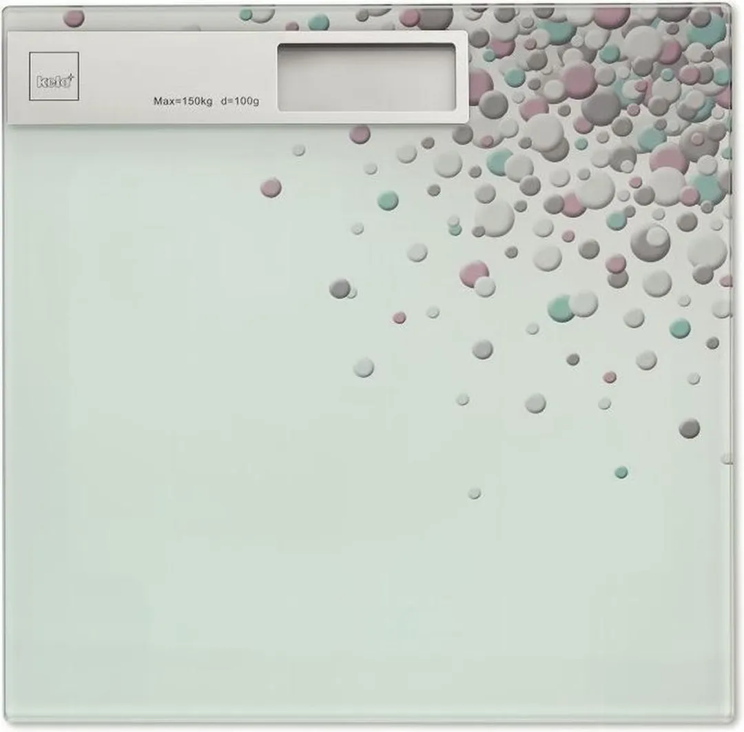 Kela Weegschaal Bubbels Glas 30x30cm - Transparant