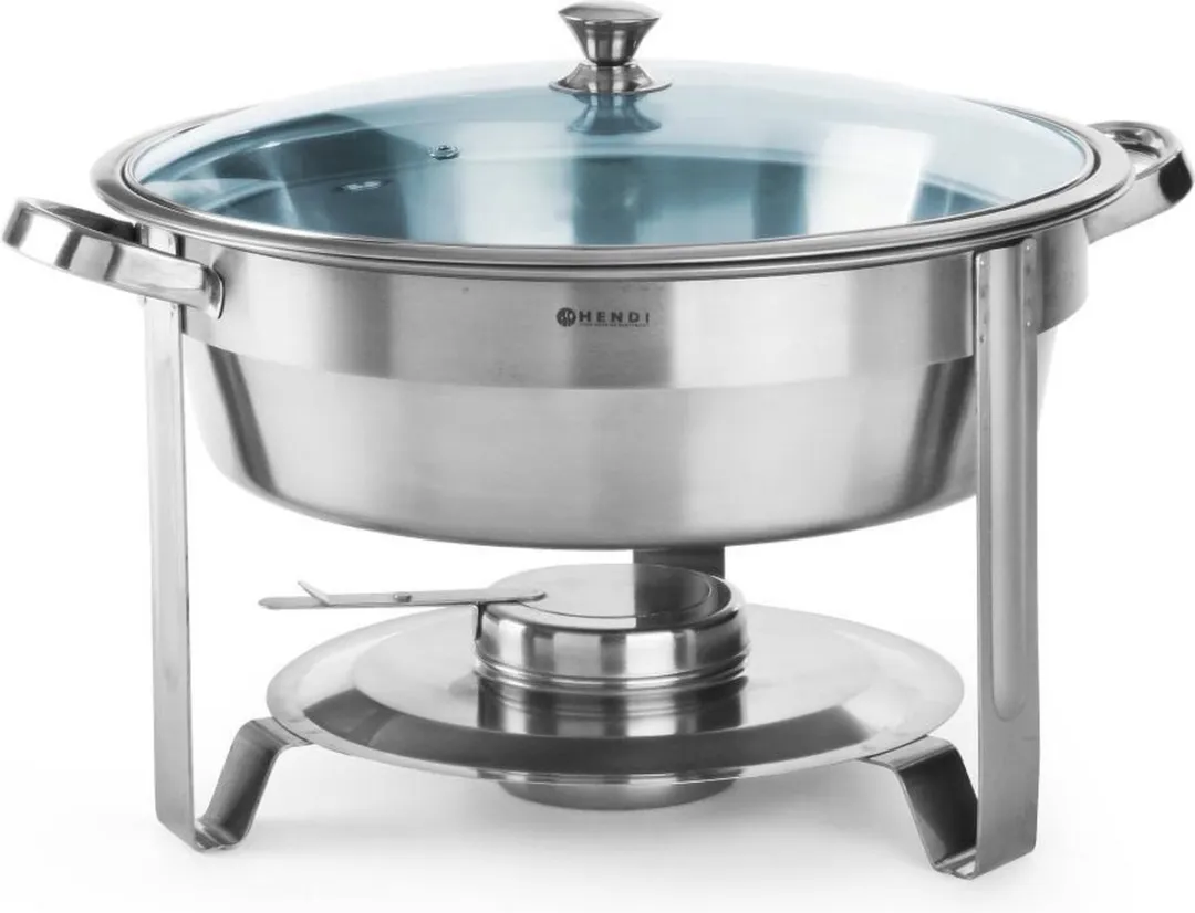 HENDI Ronde Chafing Dish 3,5L - RVS - MPN 470619
