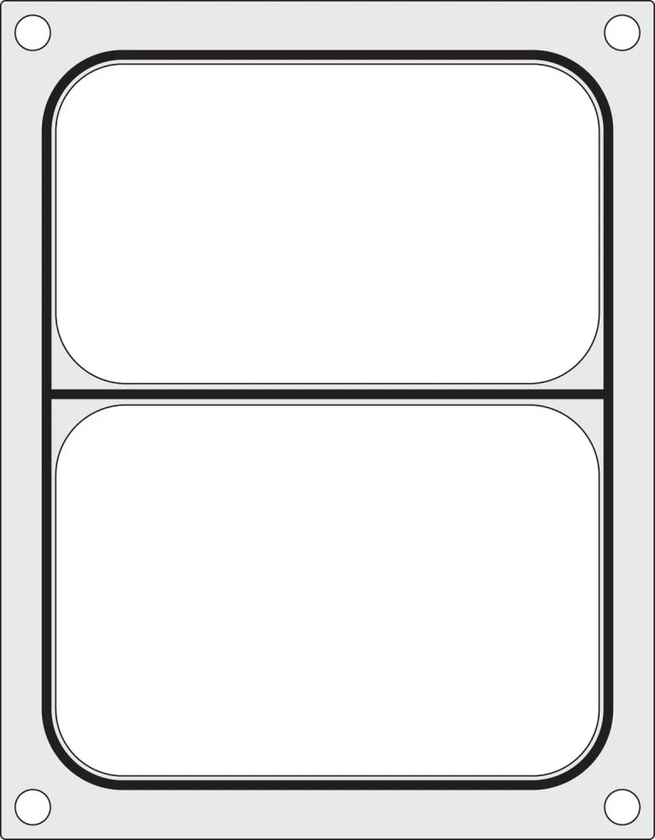HENDI Twee-delige Traysealer Container 227x178mm - Rvs