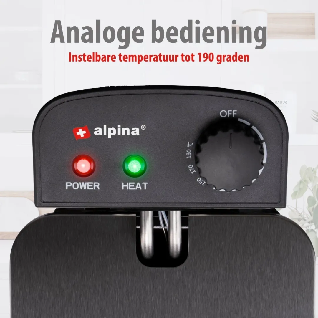 Alpina Frituurpan 3L - 2000W - RVS