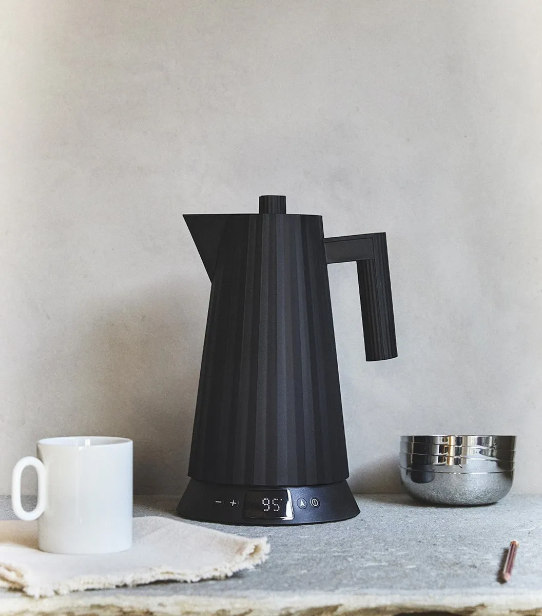 Alessi Plissé Waterkoker MDL16 - 1.7L - 2400W - Mat Zwart