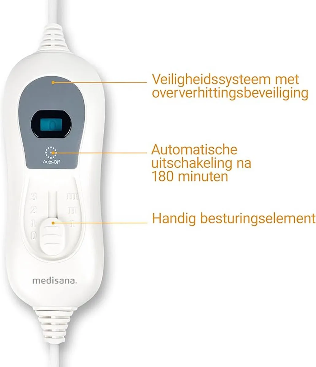 Medisana Elektrische Onderdeken 150x80cm - 3 standen - Wit