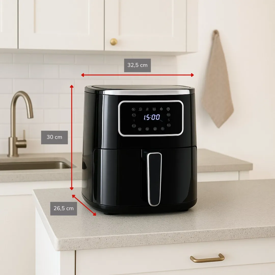Alpina Airfryer 4.5L - 1450W - Zwart