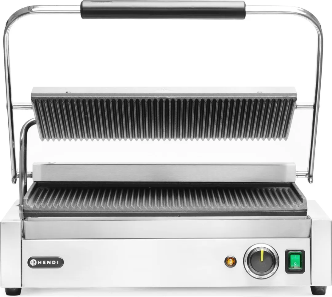 HENDI Panini Contactgrill XL - 2700W - 548x464mm - Grijs - afbeelding 6 van 6