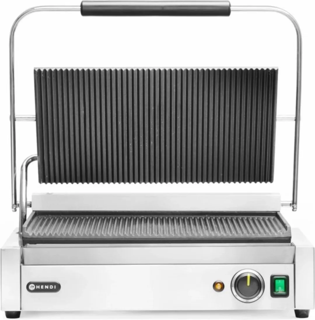 HENDI Panini Contactgrill XL - 2700W - 548x464mm - Grijs