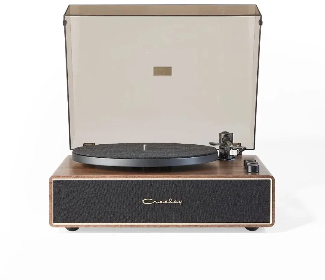 Crosley Stave - Platenspeler met speakers - Walnoot