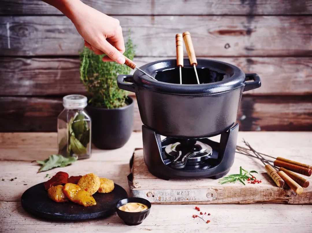 Beka Nori Fondueset 8 Vorken - Zwart