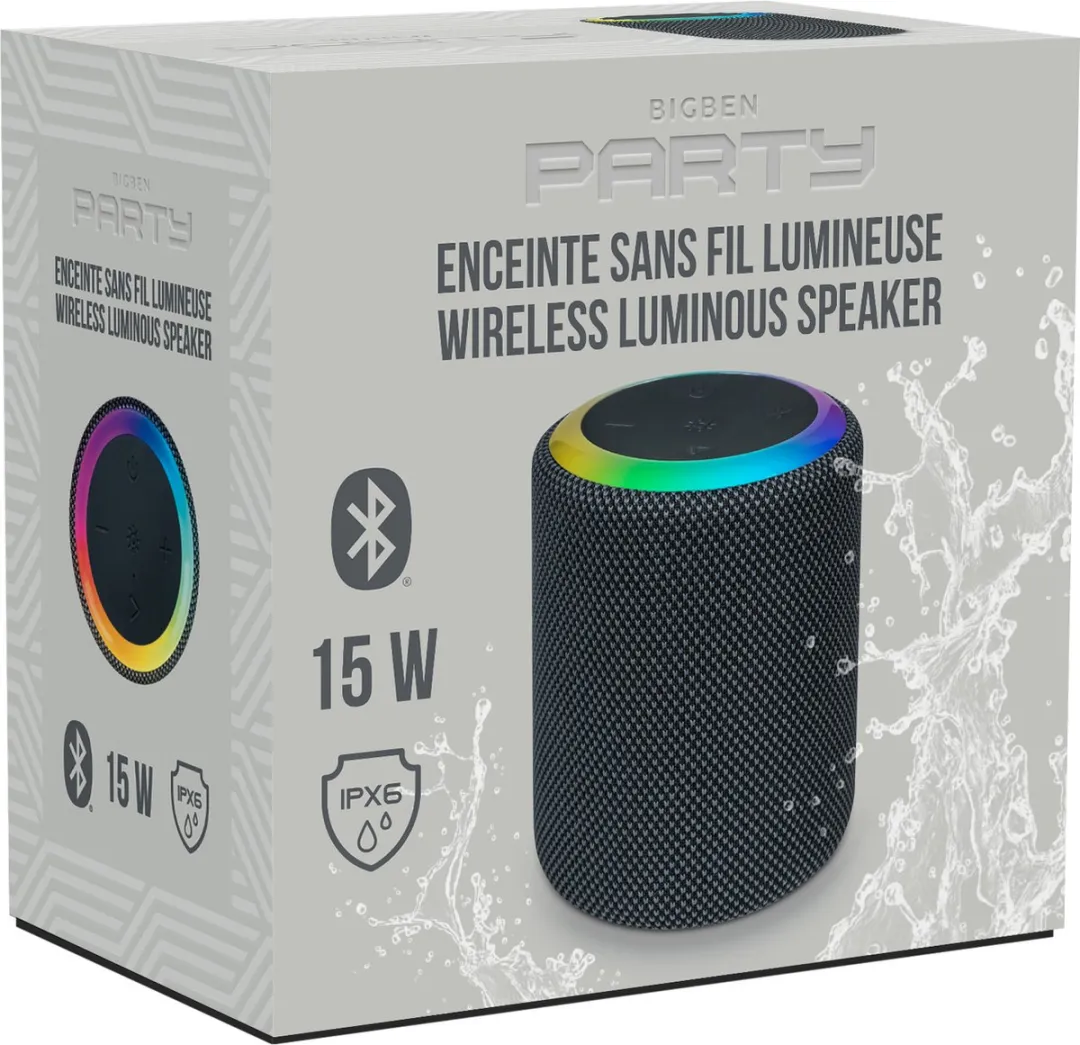 Bigben Party PARTYBTIPMS1 Bluetooth Speaker - 15W - Zwart - afbeelding 6 van 6