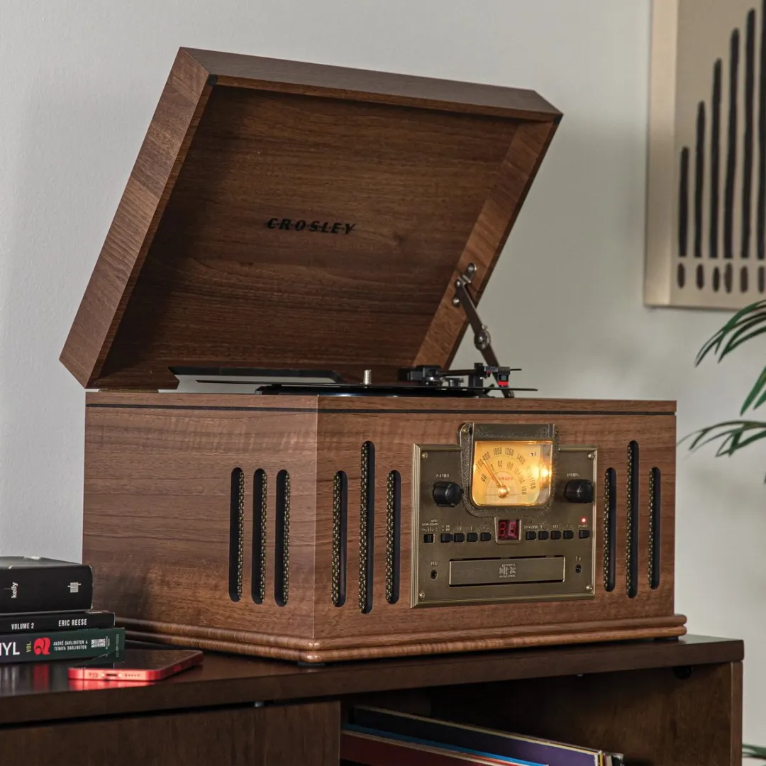 Crosley Musician CR704B-WA4 Mediaspeler - Walnoot - afbeelding 6 van 6