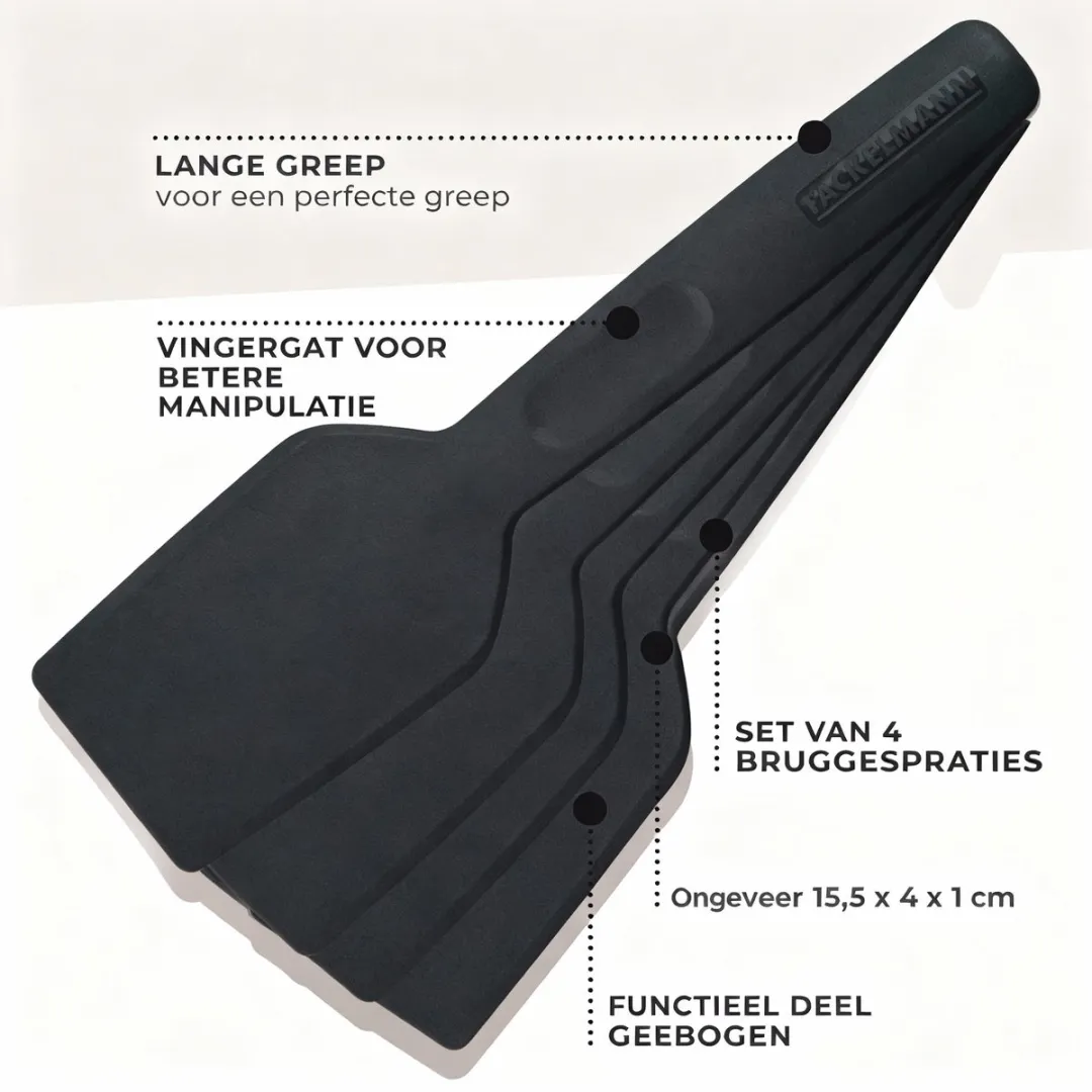 Fackelmann 25286 Raclettespatels Set - 4 Stuks - 16cm - Grijs
