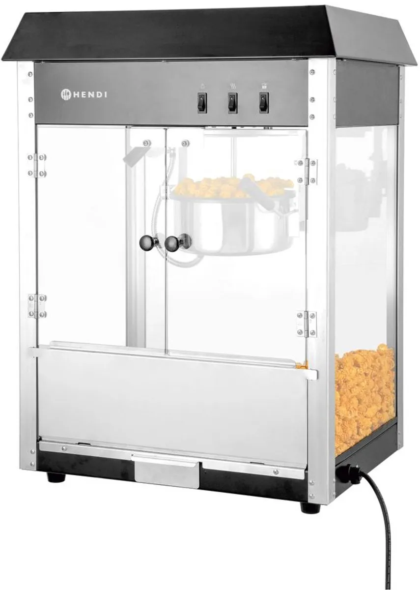 HENDI Popcornmachine 282762 - 1500W - Zwart