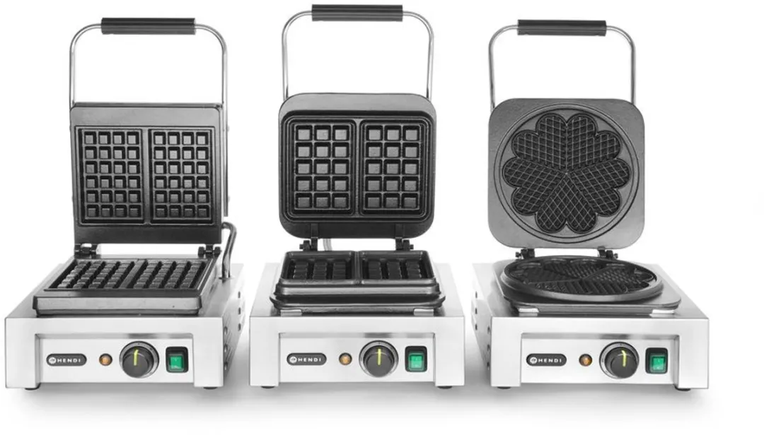 HENDI Wafelmaker Brussels 2200W - Geëmailleerd gietijzer - 2 wafels