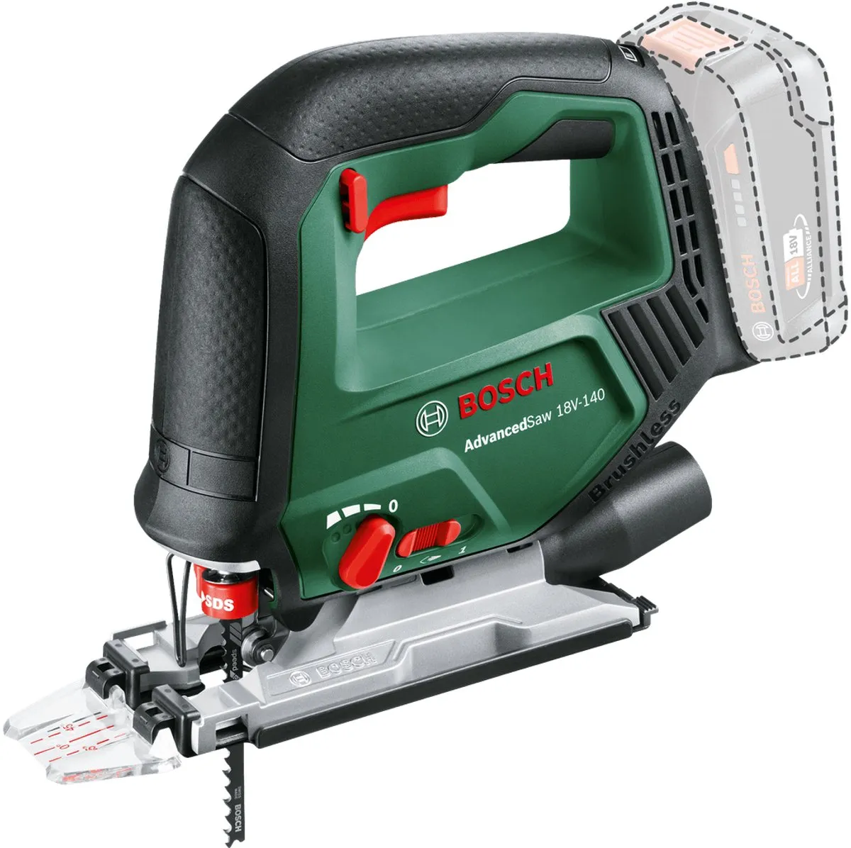 Bosch AdvancedSaw 18V-140 Accudecoupeerzaag - 3 Zaagbladen T144D