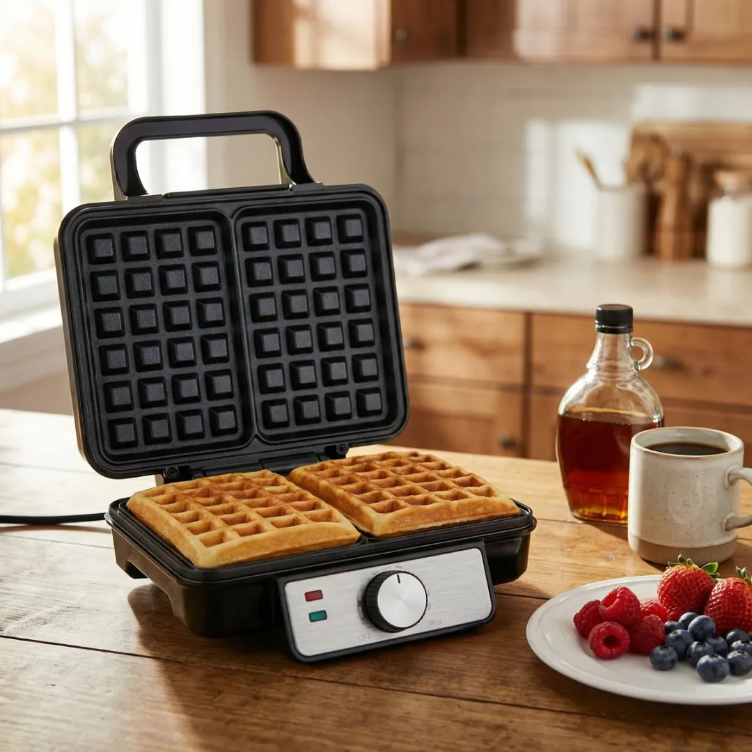 Alpina Wafelmaker 1200W - 2 Platen - Zwart