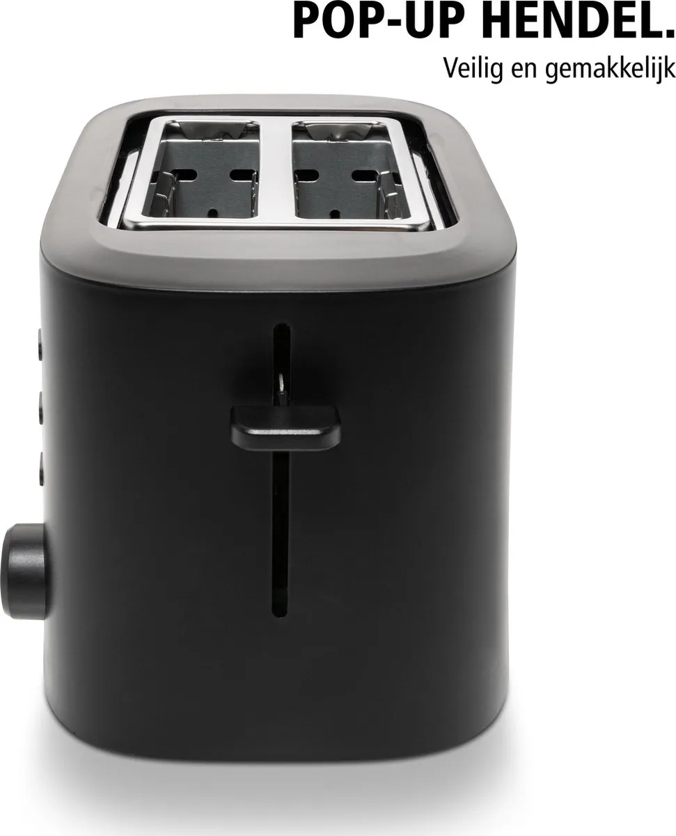 Brabantia BBEK1027 Broodrooster 980W - 4 Sneden - Zwart