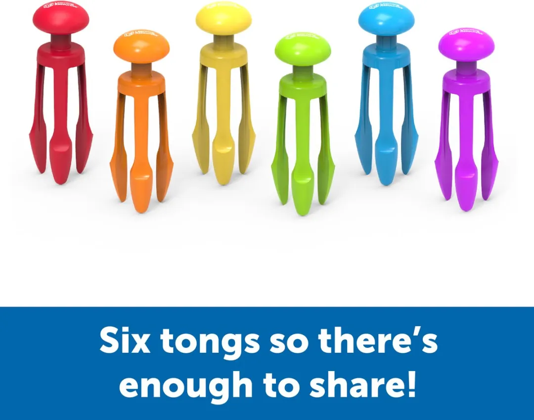Learning Resources Tri-Grip Tongs Set 6 Stuks - Multicolor