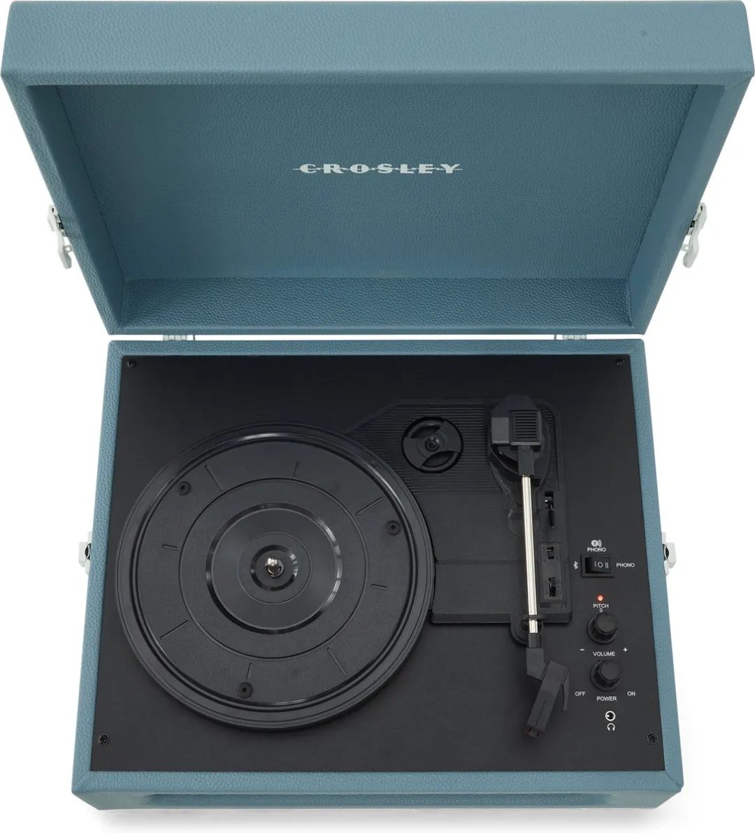 Crosley Voyager Retro CR8017B-WB4 Platenspeler - Washed Blue