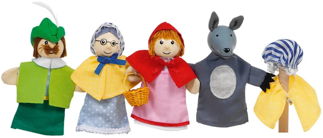 Goki Fingerpuppets Rode Roodkapje - Rood