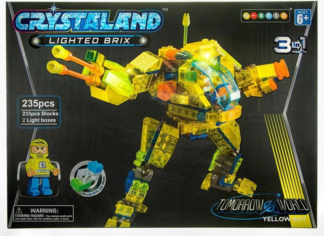 Johntoy Bouwpakket Crystaland Licht 235-delig - 185 Onderdelen - Zwart