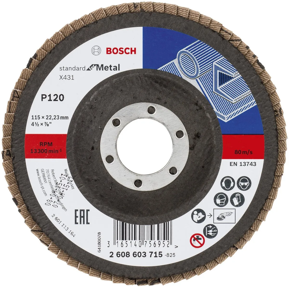 Bosch 115mm Lamellenschijf Standard Metal 120