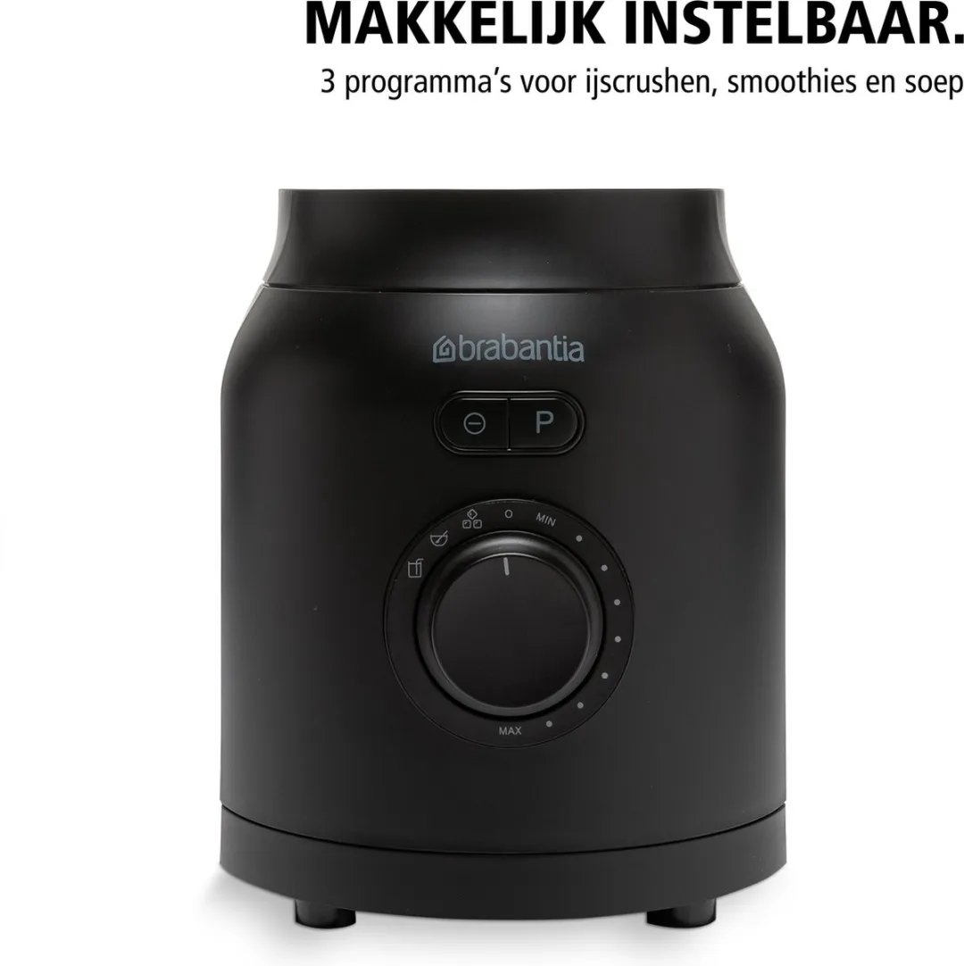 Brabantia Blender 1200W 1.7L - 9 Snelheden - Zwart