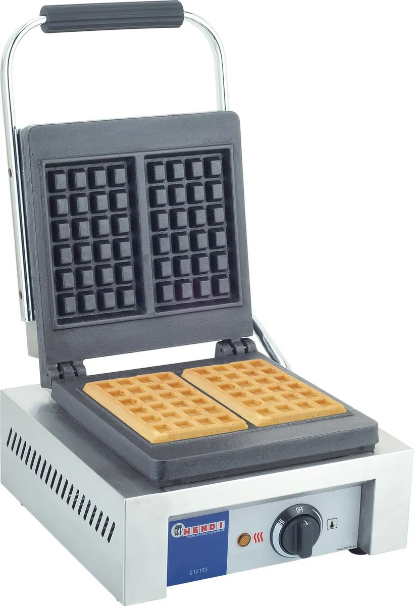 Hendi Wafelmaker Luiks 212103 - 1500W - Geëmailleerd gietijzer - Rvs