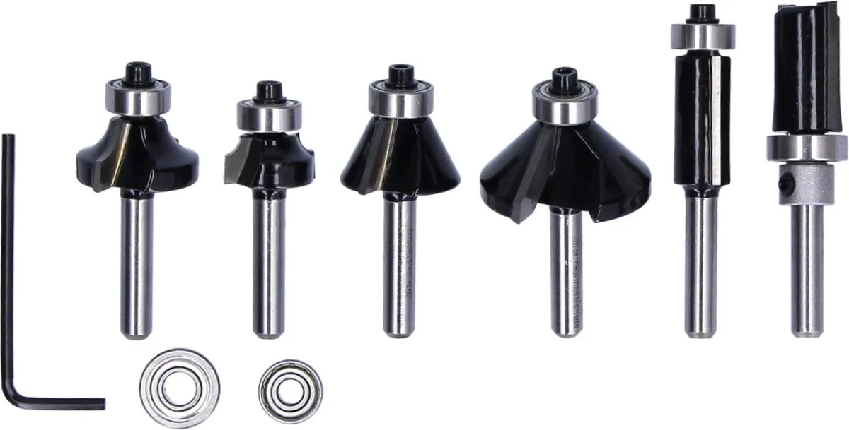 Bosch Kant- en Lijstfrezenset 6-delig 1/4" - 2607017470