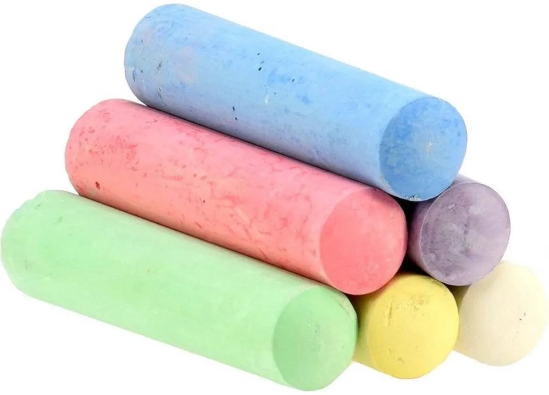 Clown Stoepkrijt - 6 Stuks - Multicolor
