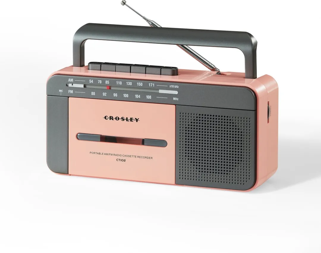 Crosley CT102A Cassettespeler - Rosé goud & grijs