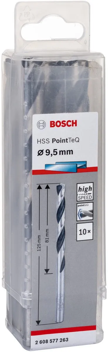 Bosch HSS PointTeQ DIN 338 9,5x81x125mm - 10 Stuks