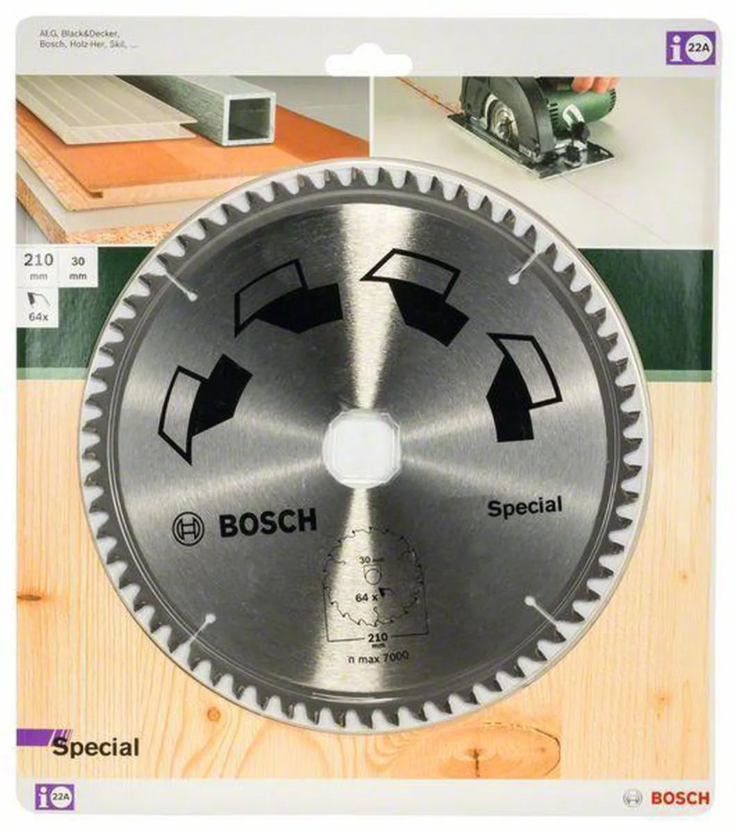Bosch Groen Cirkelzaagblad Special 210mm - 64T