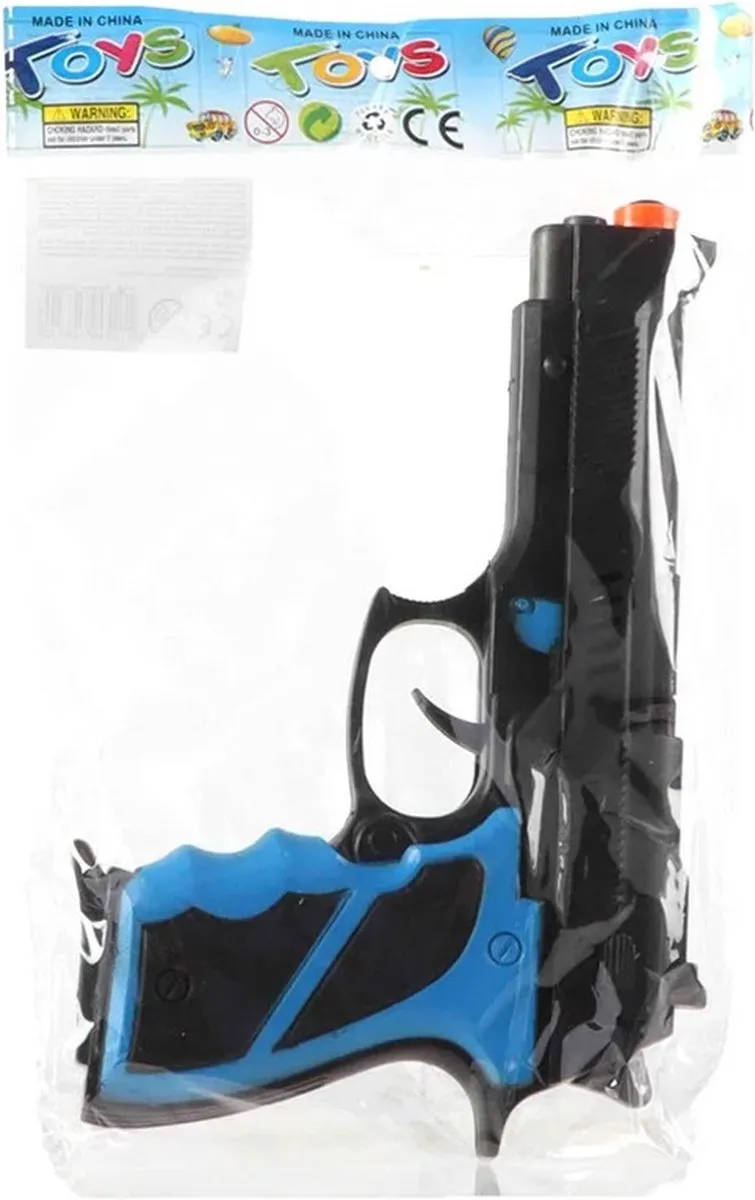 Jonotoys Politie Pistool - 22 cm - Zwart