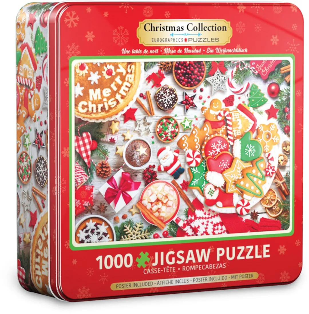 Eurographics Kersttafel Blik 1000 - 1000 Stuks - Meerkleurig