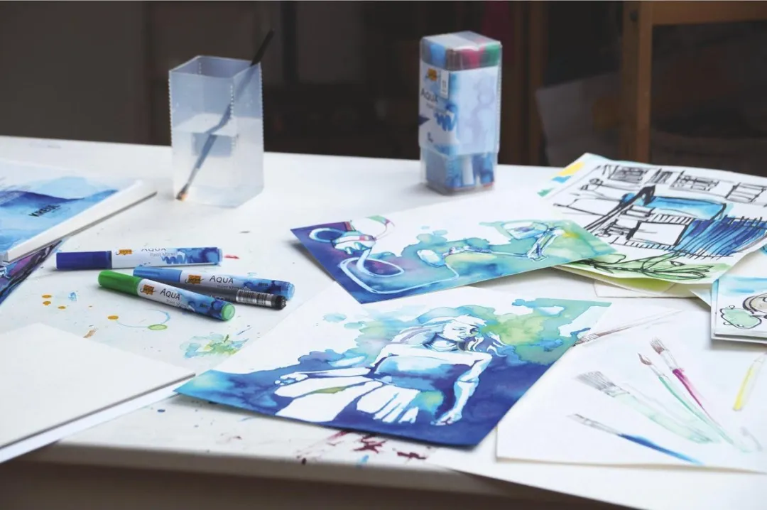 Creativ Company Solo Goya Aqua Paint Markers - 6 Stuks Multicolor