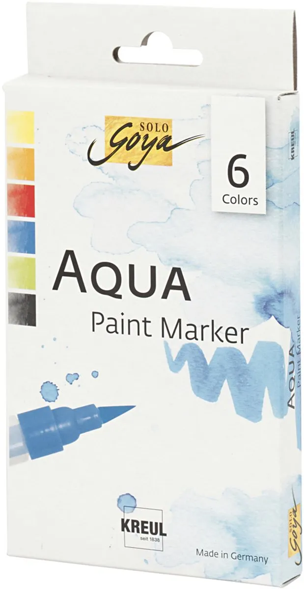 Creativ Company Solo Goya Aqua Paint Markers - 6 Stuks Multicolor