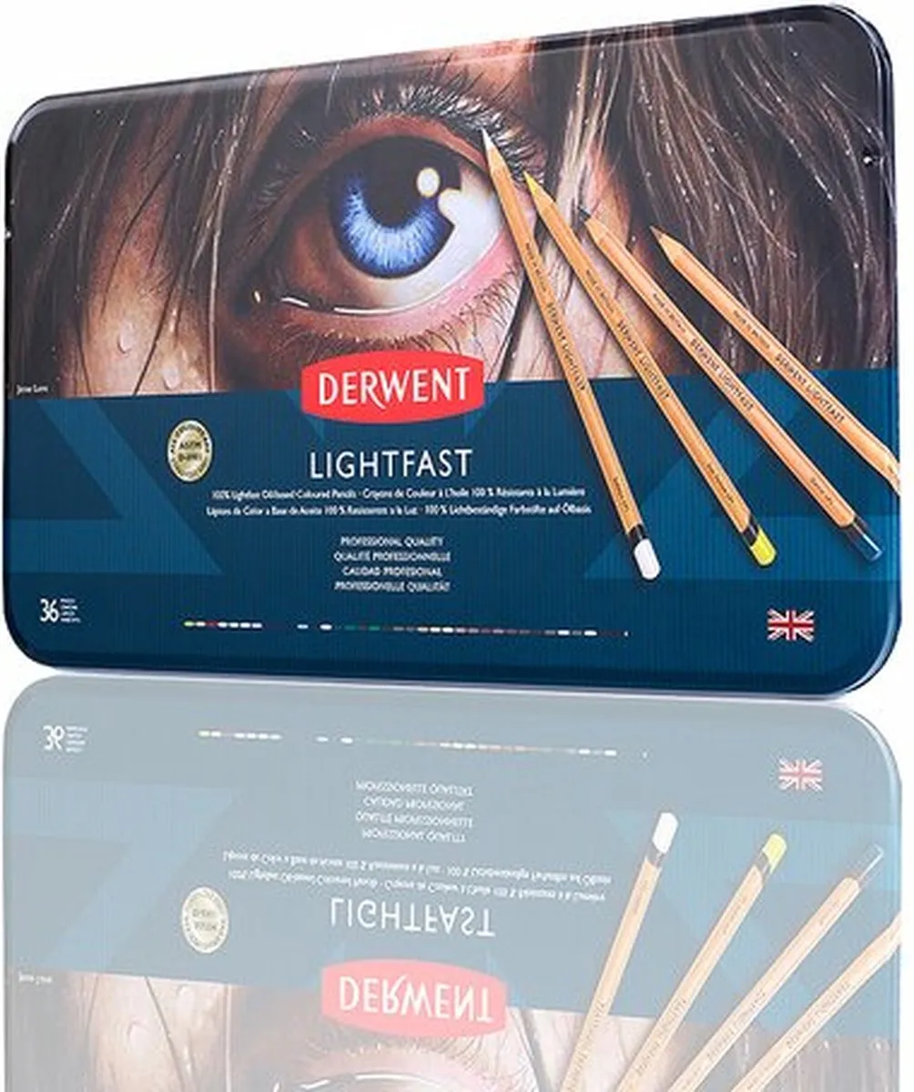 Derwent Lightfast Potloden 36 Kleuren - Ø4mm - Multi