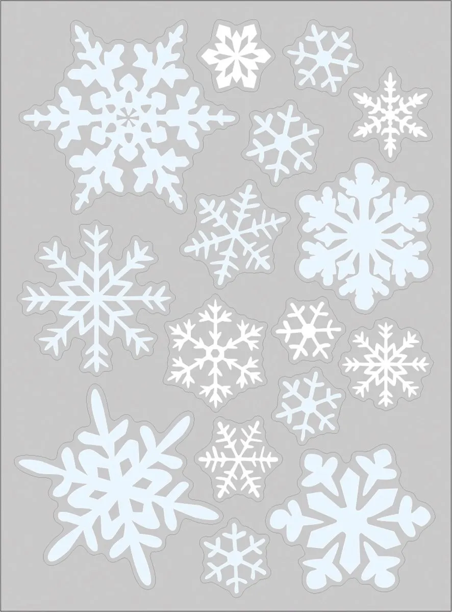 Anna's Collection Kerst Raamstickers Sneeuwvlokken