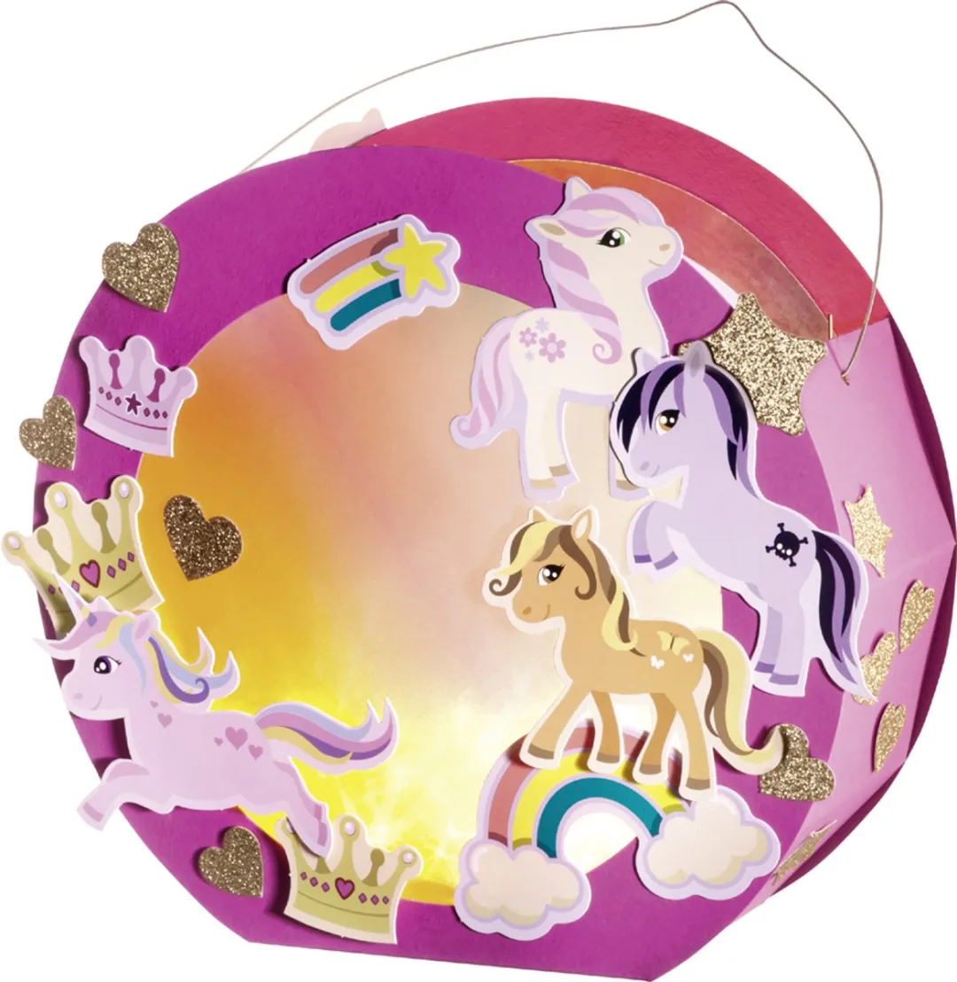 Folia Roze Paardje Lamp Maakpakket - 5 Stuks