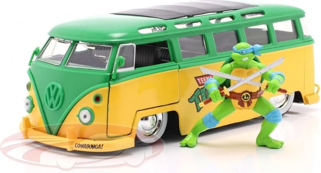 Jada Toys Turtles Leonardo 1962 VW Bus Ninja - Schaal 1:24 - Multi