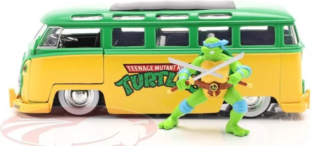 Jada Toys Turtles Leonardo 1962 VW Bus Ninja - Schaal 1:24 - Multi