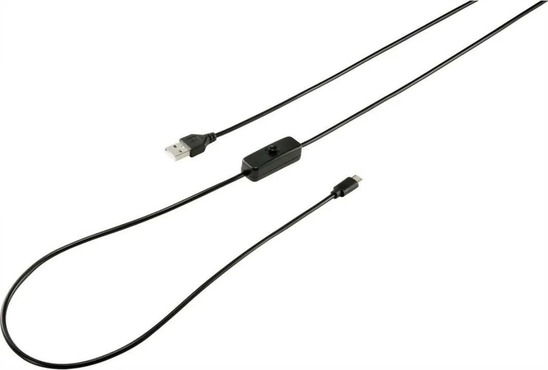 Renkforce Stroomkabel Raspberry Pi USB-A naar Micro-USB 1.0m - Zwart